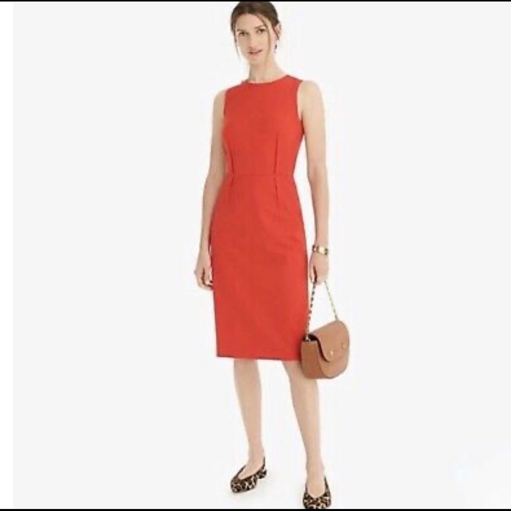 NWT JCREW Red Sheath Dress